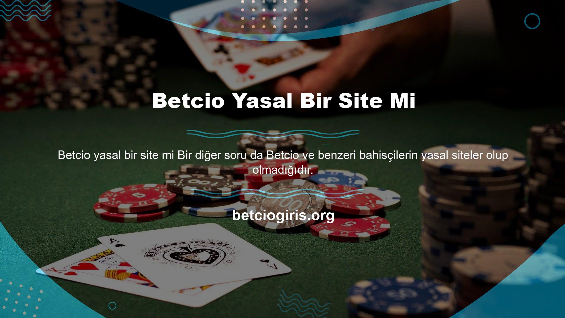 Sevgili oyuncu, Betcio yasa dışı bir kumar sitesidir
