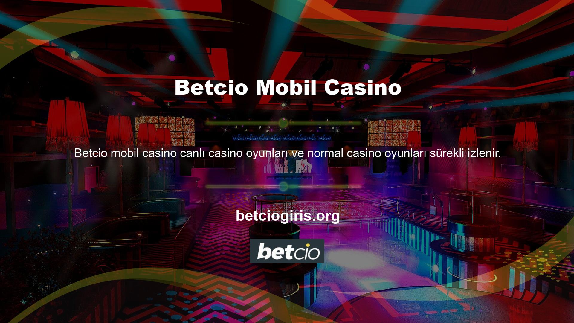 Betcio TV Mobil, bu oyunlar için bonusları ve masa seçeneklerini sürekli olarak güncelliyor