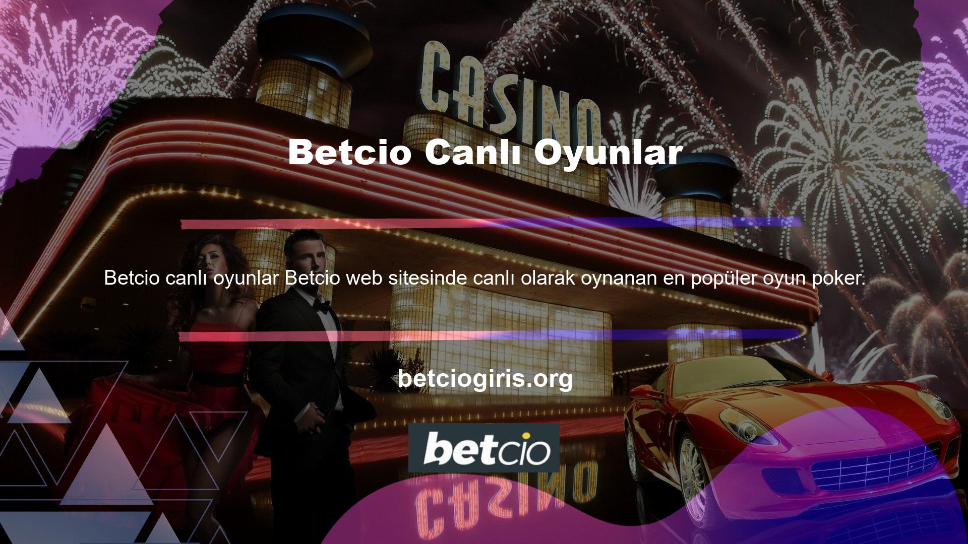 Betcio web sitesinde poker oynayabilirsiniz